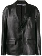 Alexander Wang Oversized Leather Blazer - Black
