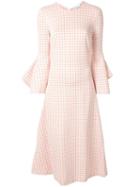 Rosetta Getty Check Print Midi Dress - Red
