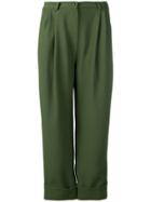 Hebe Studio Boyfriend Trousers - Green
