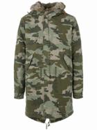 Mr & Mrs Italy Camouflage Mid Parka - Green