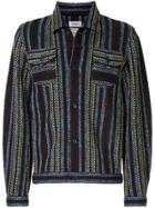 Coohem Striped Tweed Blazer - Blue