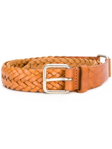 Jean Paul Knott Intrecciato Buckle Belt - Brown