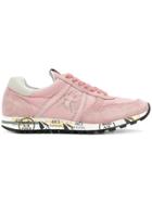 White Premiata Sky Sneakers - Pink & Purple