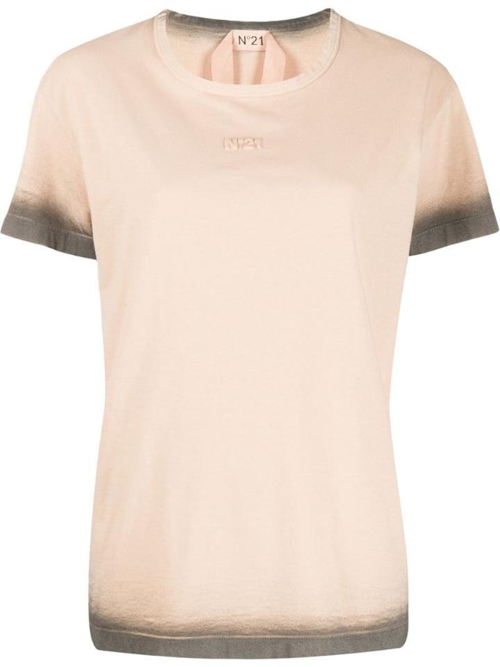 Nº21 Dyed Sleeve T-shirt - Brown