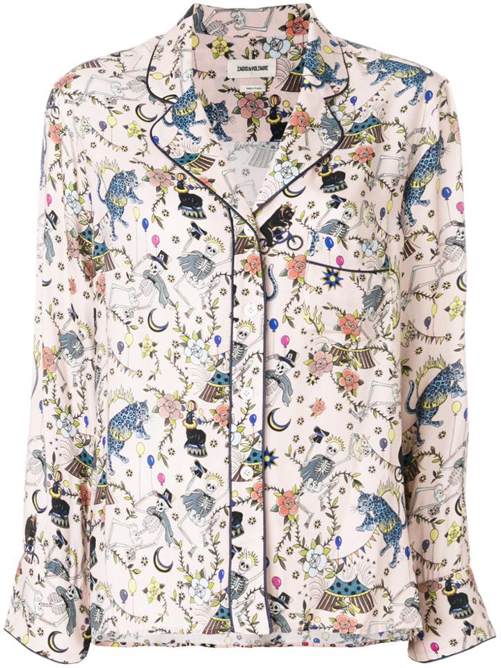 Zadig & Voltaire Printed Shirt - Pink & Purple