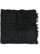 Issey Miyake Men Twist Triple Scarf, Black, Silk/nylon/cupro/wool