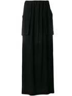 Isabel Benenato Slit Leg Maxi Skirt - Black