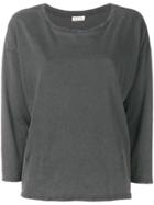 Masscob Distressed Long Sleeve T-shirt - Grey