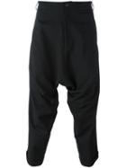 Army Of Me Drop-crotch Cropped Trousers, Men's, Size: 31, Black, Spandex/elastane/viscose/wool/polyester