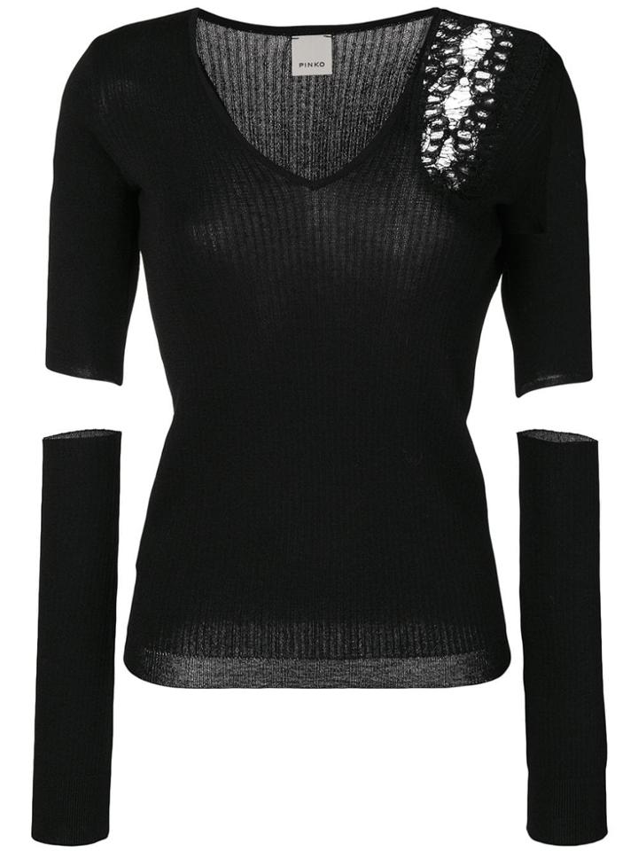 Pinko Cut-out Detail Jumper - Black