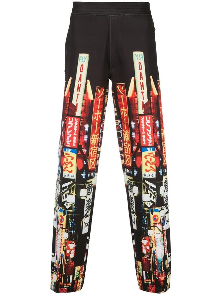 Neil Barrett Printed Track Pants - Black