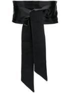 Saint Laurent Tuxedo-style Tie-waist Belt - Black