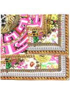 Versace 'floral Patch' Scarf