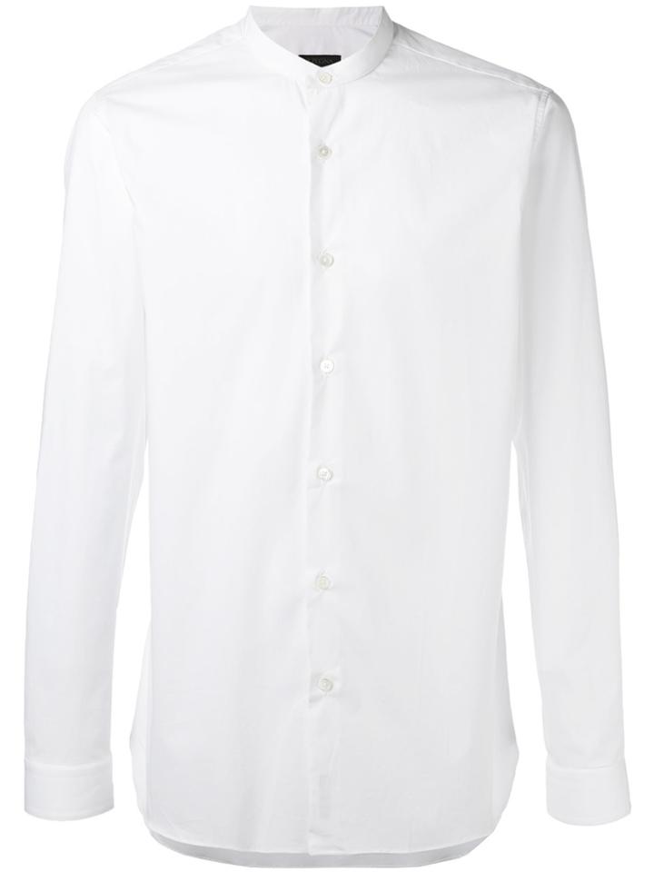 Z Zegna Band Collar Shirt - White
