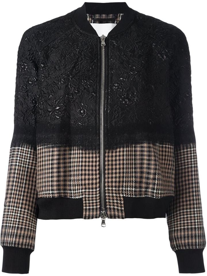 3.1 Phillip Lim Floral Cloqué Bomber Jacket - Black