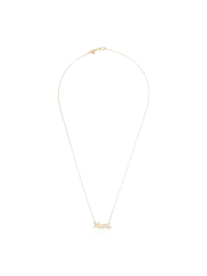 Alison Lou 14kt Gold And Diamond Mum Necklace