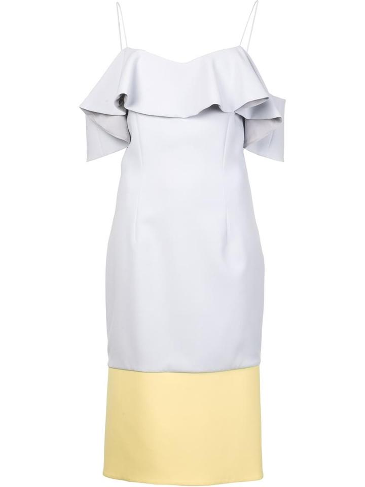 Christian Siriano Ruffled Dress, Women's, Size: 2, Grey, Polyester