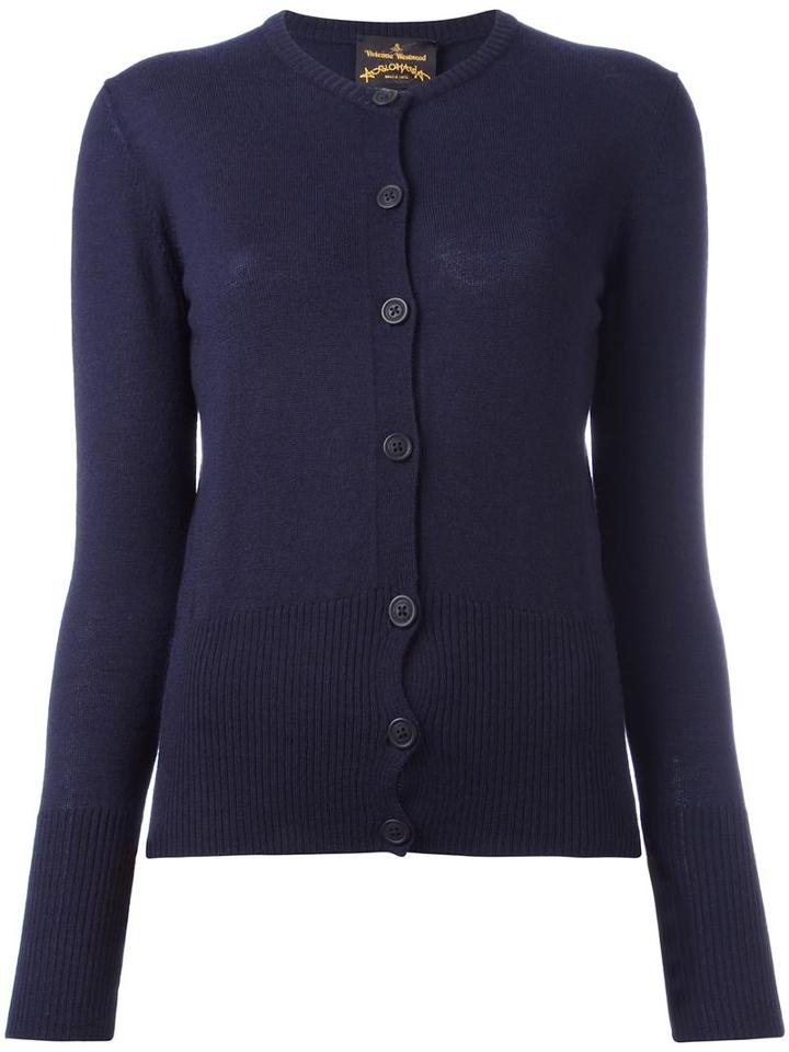 Vivienne Westwood Anglomania Classic Cardigan, Women's, Size: Xl, Blue, Virgin Wool