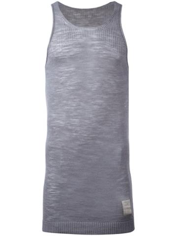Onebyme Seamless Knit Vest, Men's, Size: 3, Grey, Linen/flax/viscose