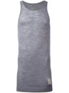 Onebyme Seamless Knit Vest, Men's, Size: 3, Grey, Linen/flax/viscose