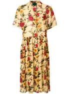 Jean Paul Gaultier Vintage Floral Shirt Dress - Yellow & Orange