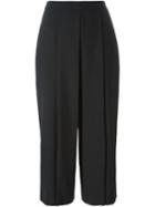Alexander Wang Cropped Wide Leg Trousers, Women's, Size: 8, Black, Polyester/wool