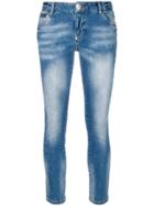 Philipp Plein Rose Patch Skinny Jeans - Blue