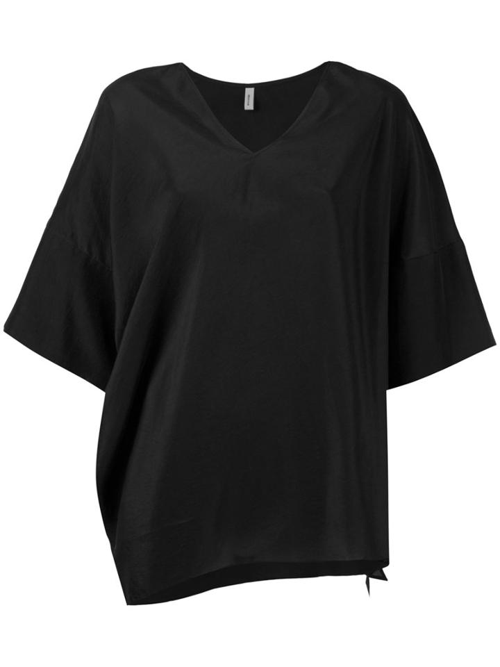 08sircus - Boxy Blouse - Women - Silk/cupro - 2, Black, Silk/cupro