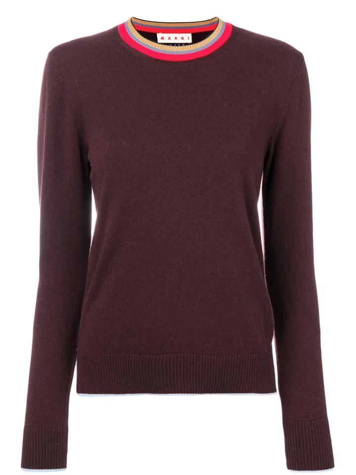 Marni Stripe Detail Jumper - Pink & Purple