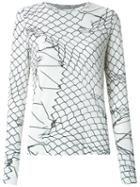 Uma Raquel Davidowicz - Printed Blouse - Women - Spandex/elastane/viscose - M, White, Spandex/elastane/viscose