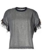 Kolor Tulle Trim T-shirt - Grey