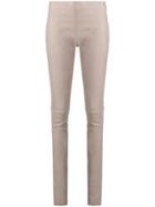 Poiret Skinny Leather Trousers - Neutrals