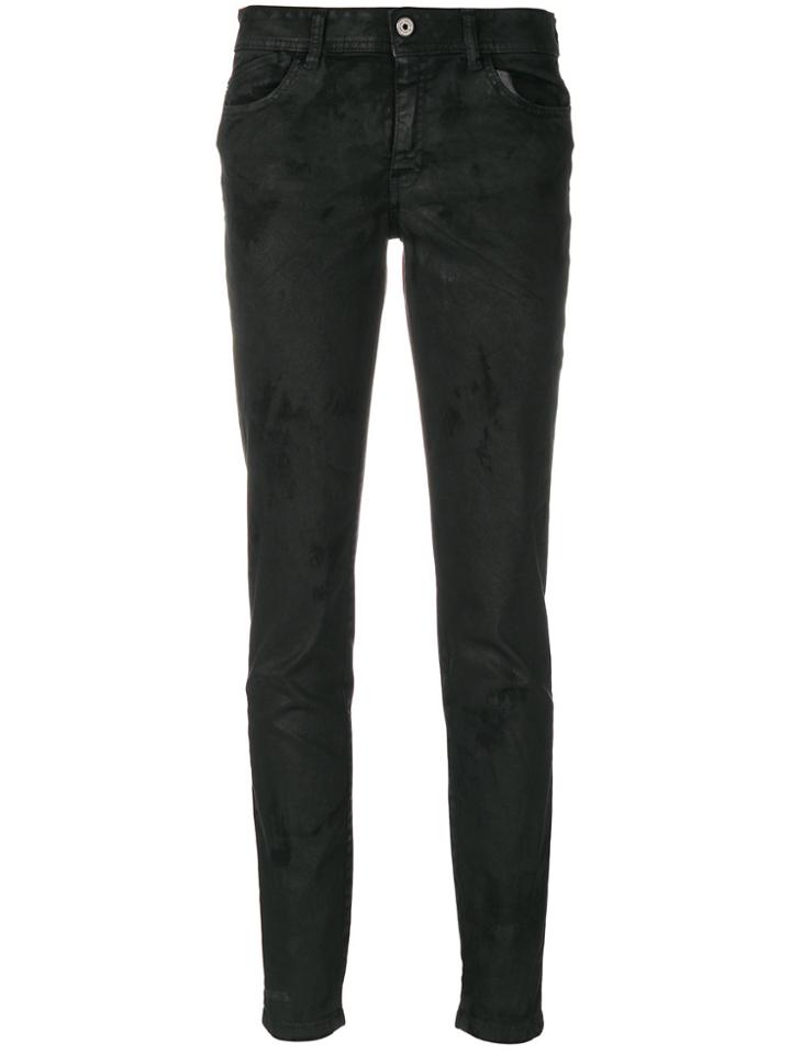 Just Cavalli Textured Skinny Trousers - Black