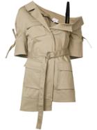 Cinq A Sept - Belted Jacket - Women - Cotton/polyurethane - Xs, Nude/neutrals, Cotton/polyurethane