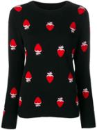 Chinti & Parker Strawberries Knitted Jumper - Black
