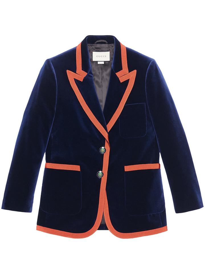 Gucci Web Trim Blazer - Blue