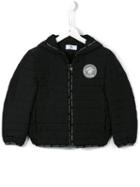 Young Versace Padded Hooded Jacket, Boy's, Size: 8 Yrs, Black