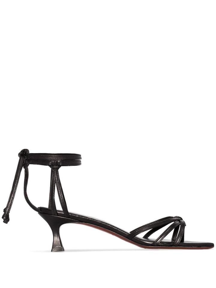 Manu Atelier Ankle Tie 50mm Strappy Sandals - Black
