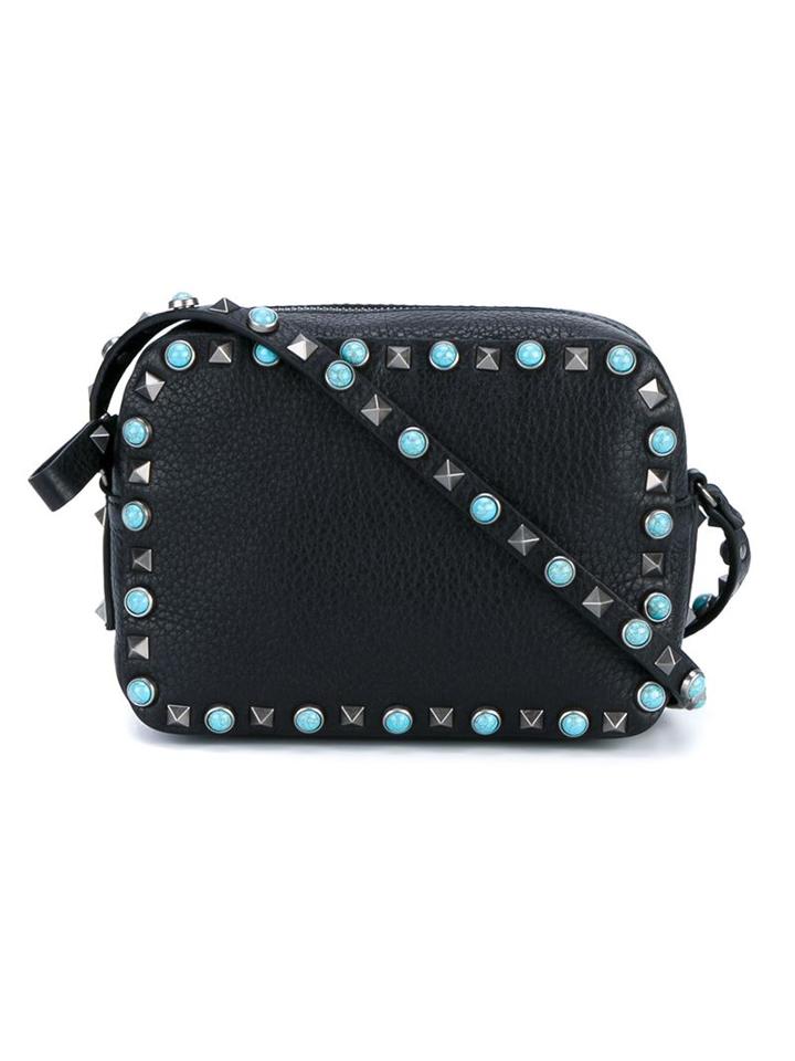 Valentino Tiny 'rockstud Rolling' Shoulder Bag, Women's, Black