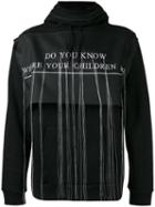 Hood By Air - Embroidered Hooded Sweatshirt - Men - Cotton - L, Black, Cotton