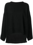 Y's Boxy Crewneck Sweater - Black