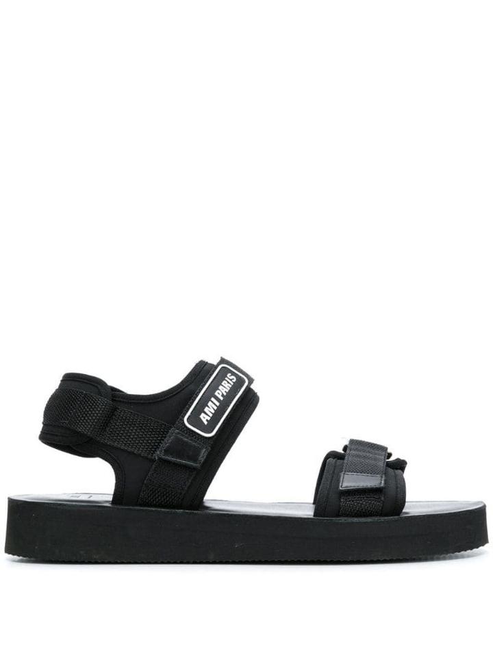 Ami Paris Neoprene Sandal - Black
