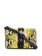Versace Jeans Couture Buckled Snake-print Bag - Yellow