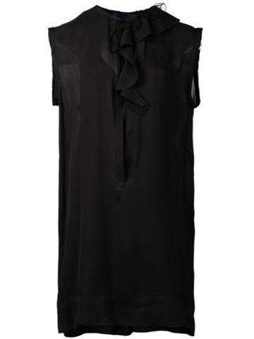 Sharon Wauchob Ruffled Collar Dress, Women's, Size: 36, Black, Silk