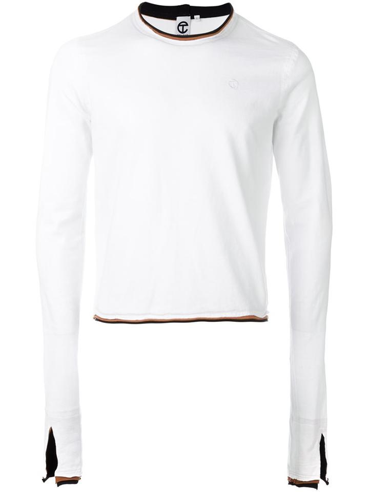 Telfar Crew-neck Sweatshirt, Men's, Size: Medium, White, Cotton