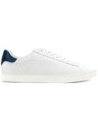 Dsquared2 Almond Toe Low Top Lace-up Trainers - White