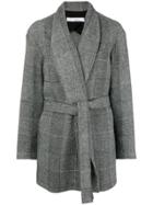 Iro Broadway Belted Mini Coat - Grey