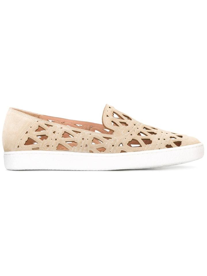Unützer Perforated Slip-on Sneakers - Nude & Neutrals