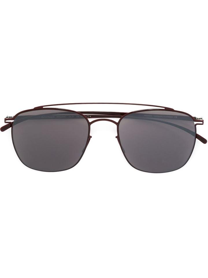 Mykita Square Frame Sunglasses, Women's, Red, Metal (other)