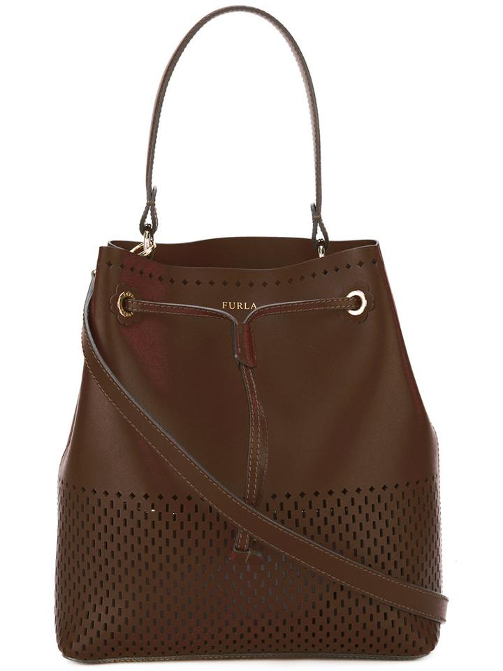 Furla - Laser-cut Bucked Tote - Women - Leather - One Size, Brown, Leather